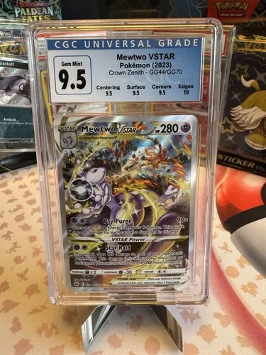 CGC 9.5 (10) Mewtwo VSTAR 2023 Crown Zenith GG44/GG70 Ultra Rare Pokemon Card