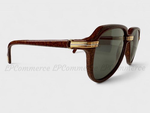 Occhiali da sole Cartier Vitesse vintage sunglasses box 58-15 lenti originali - Picture 2 of 20