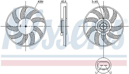 FAN RADIATOR 850099 FOR AUDI Q3 A7/Sportback A6/Allroad/C7 CZDB/CZEA/CZDA 1.4L - Picture 2 of 6