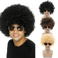:FUNKY  80s punk wig big hair adult mens halloween costume accessory