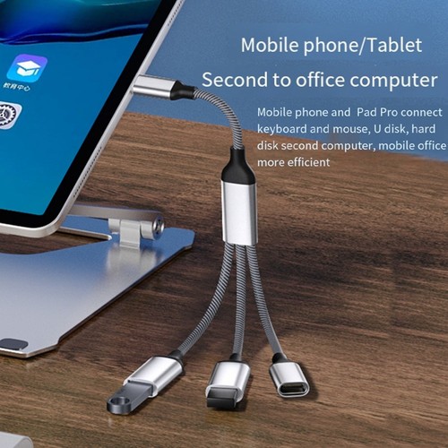 Câble Répartiteur USB Adaptateur de Partage de Données Câble USB C OTG Adap1245 - Photo 6/6