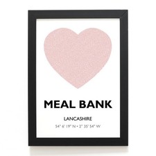A4 PRINT - Meal Bank, Lancashire - Word Heart Design - SD6067