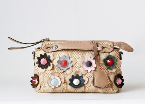 FENDI By The Way Raffia Flowers Mini Tote and Shoulder Bag - Picture 4 of 11