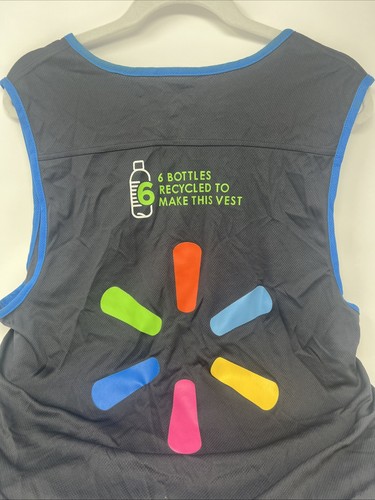 Walmart Proud Associate Uniform Vest Adult Gray Blue Spark Unisex Medium - Picture 8 of 8
