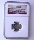 1849 Seated Liberty Dime 10C NGC Genuine Stack’s W 57th St Collection