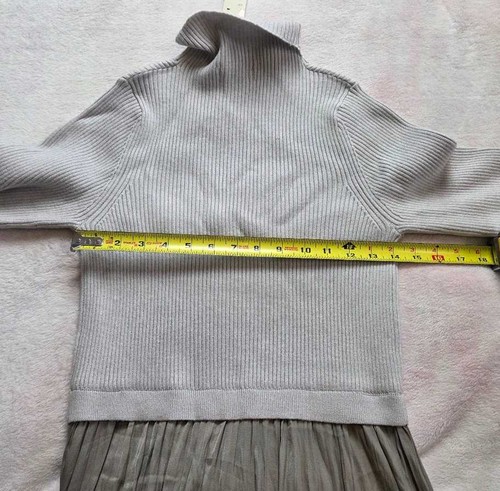 New M By Anthropologie The Thea twofer sweater dress in Light Grey - Picture 10 of 13