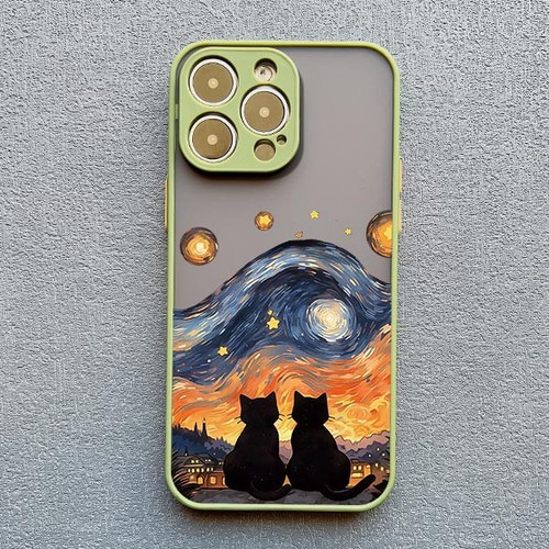 Artistic Black Cat Starry Night Phone Case For iPhone 15 14 13 12 11 Pro Max 12 - Imagen 95 de 111