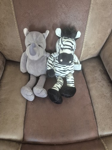 Russ Berrie Zebra and Rhino Standard size