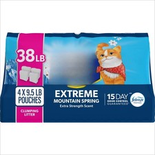  Extreme Scented Clumping Cat Litter with Febreze, Mountain Spring, 38 lbs 0.65 per pound