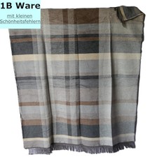 Kuscheldecke 140x180 cm Baumwolle Dralon Biederlack  Wohndecke braun grau 1b
