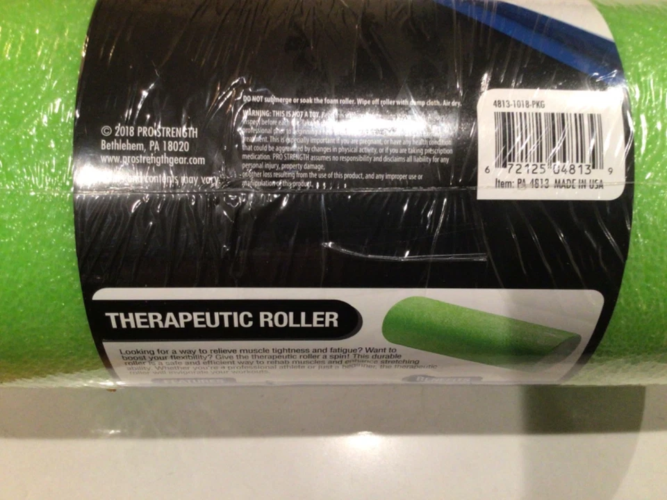 Rodillo de espuma terapéutica Pro Strength nuevo/sellado, verde, hecho en EE. UU., envío gratuito Foto 3 de 4