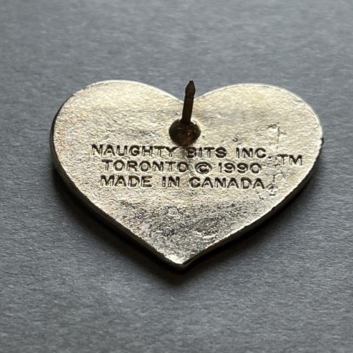 1990 New Kids On The Block Heart Shape Naughty Bits Enamel Lapel Pin - Rare VHTF - Picture 6 of 10