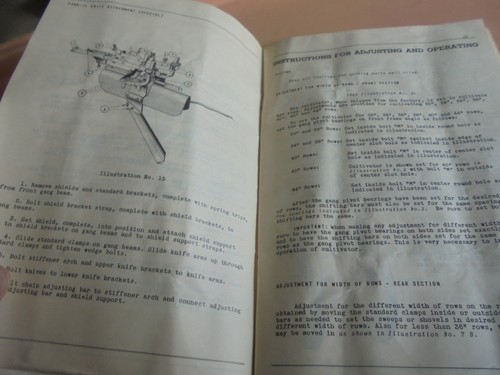 Vintage 1939 McCormick-Deering Farmall Cultivator No. HM-221 Instruction Manual - Picture 4 of 5