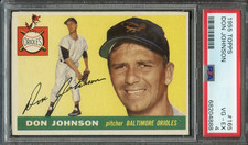1955 Topps High #165 Don Johnson PSA 4 Baltimore Orioles 4888
