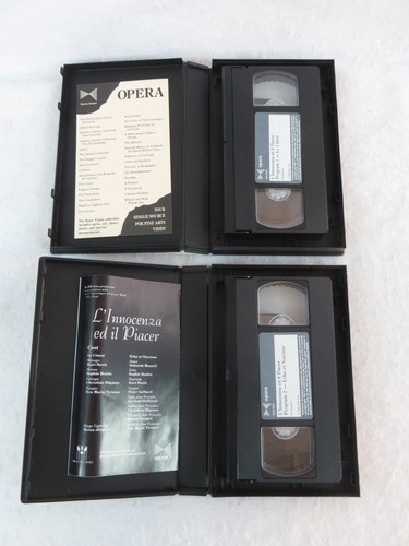 Gluck L'INNOCENZA ED IL PIACER 2 VHS Tape Schwetzingen Festival Home Vision 1988 - Picture 4 of 4