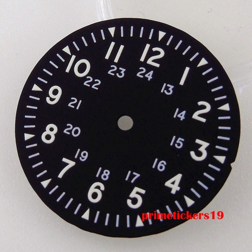 Set lancette quadrante nero 29 mm vestibilità verde luminosa NH35 NH36 ETA2824 PT5000 movimento - Foto 12 di 14