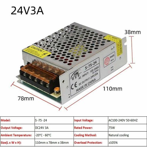 DC-geregelter Schaltnetzteile transformator 3V 5V 9V 12V 15V 18V 24V 36V 48V - Picture 117 of 173