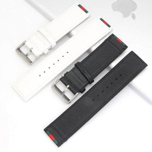 Nylon Canvas Laminated Leather Watch Straps Men's Rugged Sports Band 22mm 24mm - Picture 4 of 16