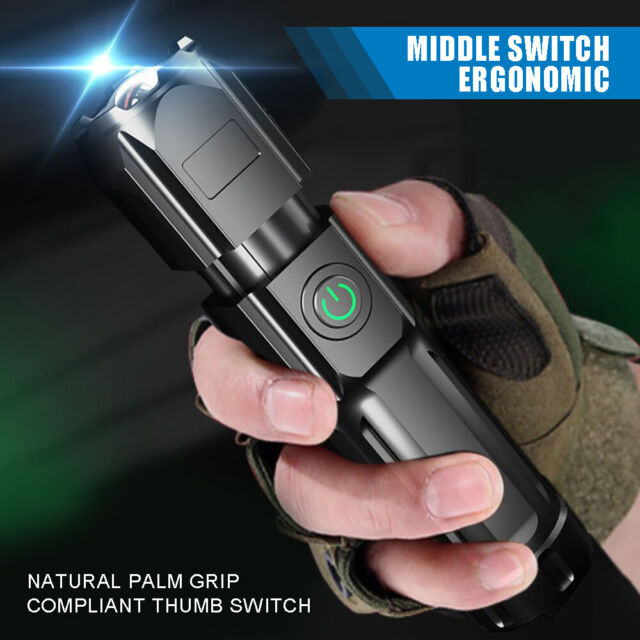 1200000LM LED Flashlight High Lumens Tactical Flash Light USB Rechargeable Torch 1200000LM LED Flashlight High Lumens Tactical Flash Light USB Rechargeable Torch