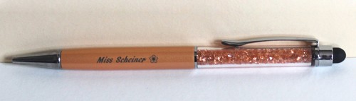 Personalised metal pen ORANGE Christmas Teacher gift School leavers Wedding pens - Picture 59 of 145