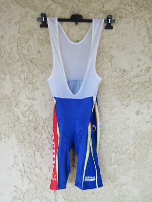 Combi Cuissard COFIDIS cycling short bleu vintage DECATHLON Racing