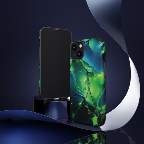 Emerald Green Glow, 3D Effect Phone Case - iPhone 16, 15, Samsung S25, S24, 23 - 第 51/106 張圖片
