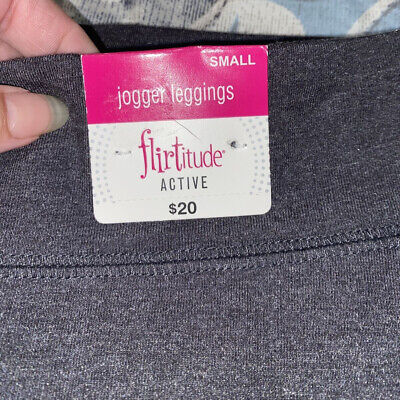 NEW $20 Flirtitude Active Juniors Jogger Small Grey Leggings JCPenney's