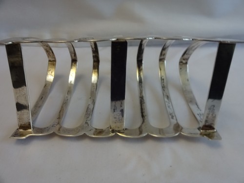 Vintage Sterling Silver 6 SectionToast Rack, Emile Viner, Sheffield,1939 12x14cm - Picture 5 of 5