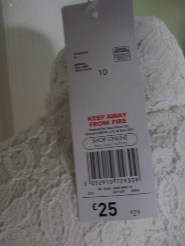 BNWT F&F SIZE 10 WOMENS IVORY CREAM LACE JACKET - Picture 5 of 5