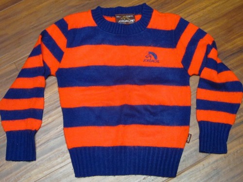 JORDACHE fashion youth small 1980s horse logo vtg striped sweater kids - Picture 1 of 3