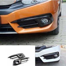 Cover Trim ABS Carbon Fiber For 2019-2020 Honda Civic 10th Front Fog Light Lamp