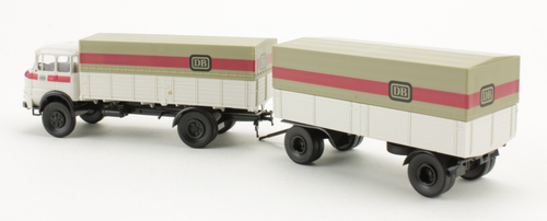 Krupp Hängerzug Pritsche/Plane DB Brekina 1:87 H0 OVP [BK3-E0] - Bild 3 von 3