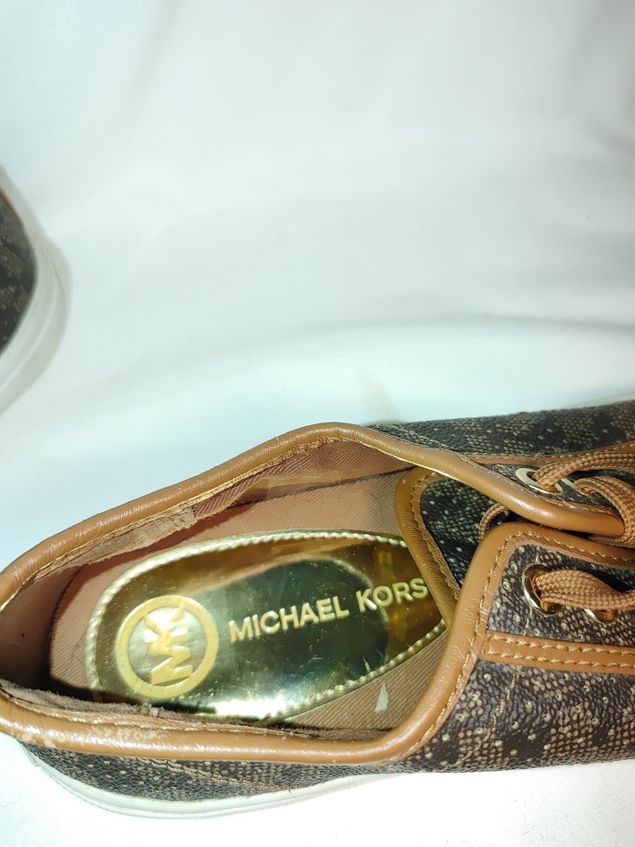 Michael Kors Brown Signature Sneaker Tennis Shoes Size 8