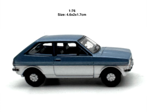 BN 1:76 Blue Fiesta MK I Hatchback Sports Classic Model Diecast Metal Car - Picture 2 of 6