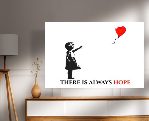 Quote There is Always Hope Banksy Prints for Living Room Wall Art Pictures Decor - Picture 20 of 49