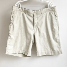 Tommy Bahama Shorts Mens sz 38 Beige OFFSHORE Cotton Blend Zip Fly 9" Inseam