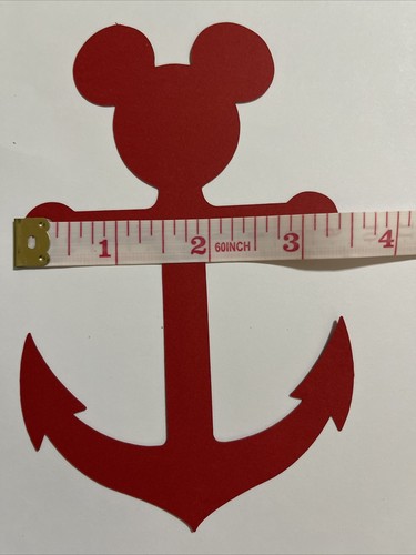 Juego de 4 piezas de papel inspiradas en Anchor Mickey Mouse hechas a mano álbum de recortes adorno - Imagen 8 de 8
