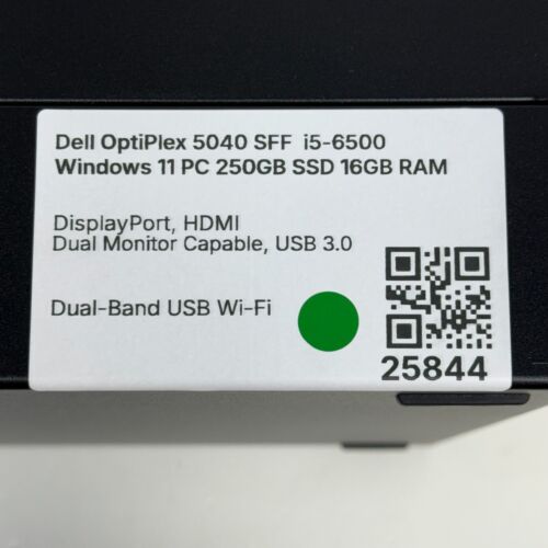 Dell Optiplex 5040 SFF i5-6500 Windows 11 PC 250 GB SSD 16 GB RAM HDMI - Foto 5 di 5