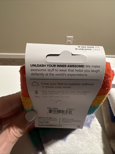 Sock It To Me (2) Paar Hüttenschuhe Socken so bärtig süß/glückliche Zehen W 5-10 M 3,5-8 - Bild 3 von 9