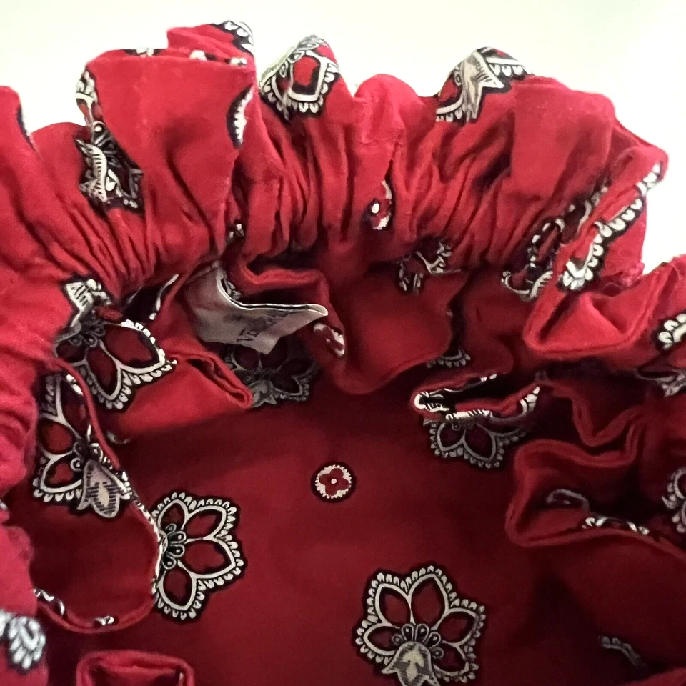 Bolso de Mano Pequeño Vera Bradley De Colección Floral de Viaje con Cordón Joyería Cinch H87 Foto 3 de 4