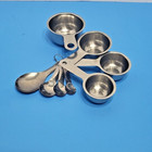 Set of Stainless Steel 8 Pieces Nesting Measuring Cups & Spoons