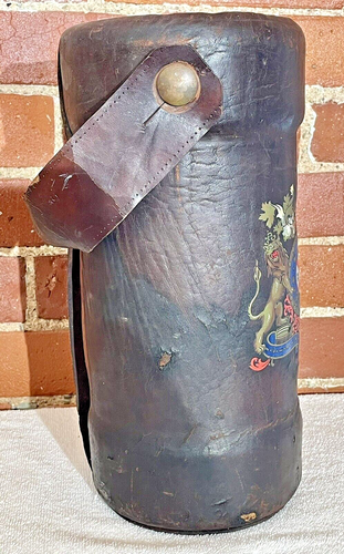 Englische Leder Kanonenkugel Munition Cordit Träger Halter Militaria um 1850 - Bild 10 von 15