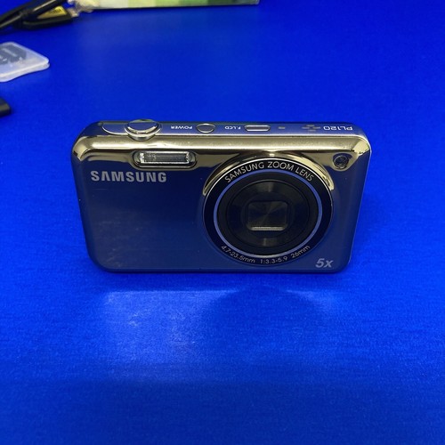Cámara digital Samsung PL120 zoom 5x pantalla selfie cromada + tarjetas SD FUNCIONANDO - Imagen 5 de 24