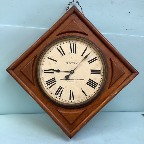 Standard Electric Times Co. Secondary Clock Oak Diagonal 12” Dial | eBay