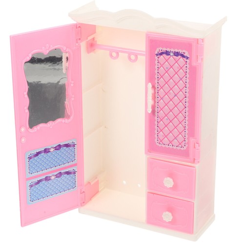 Mini Wardrobe Toys Miniature Bedroom Furniture Dollhouse Accessory - Picture 4 of 12