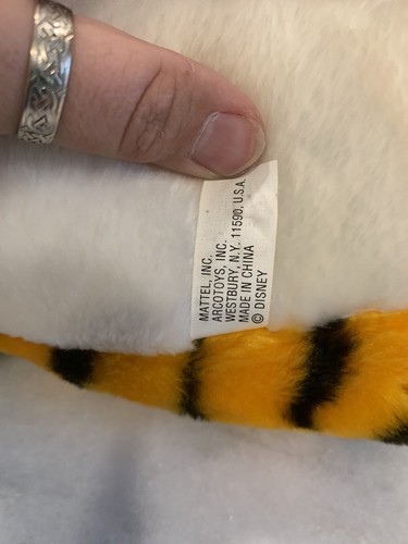 ALADDIN RAJAH Tiger PLUSH 27" DISNEY MATTEL 1992 ORANGE STUFFED ANIMAL TOY VG - Imagen 6 de 9