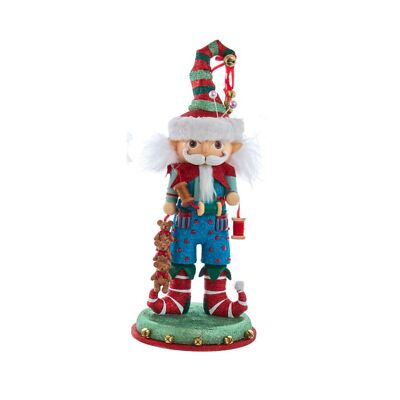 Kurt Adler Hollywood Nutcracker Collection, Elf with Teddy Bear, 15''