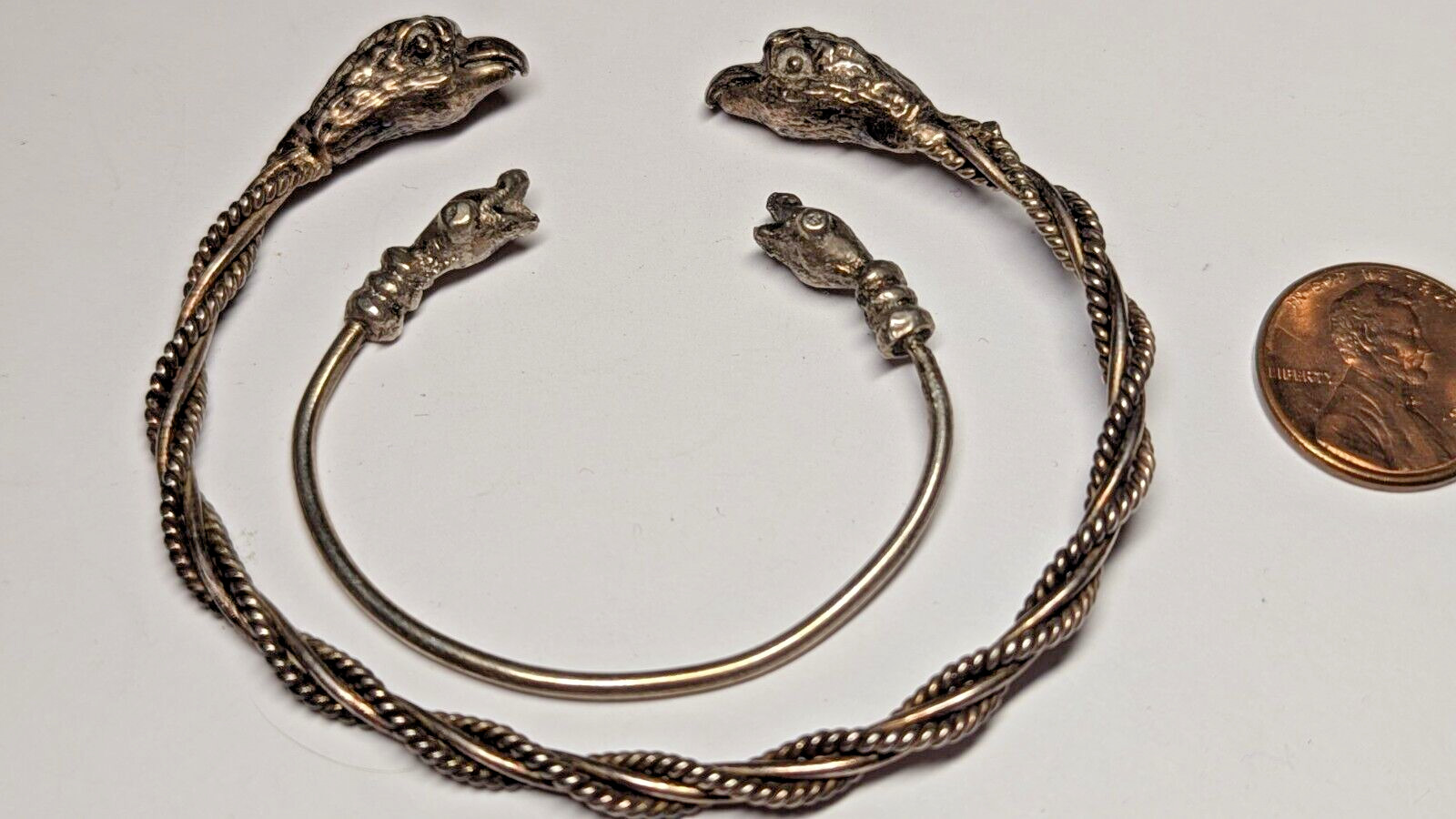 VINTAGE EAGLE BANGLE BRACELETS - image 1