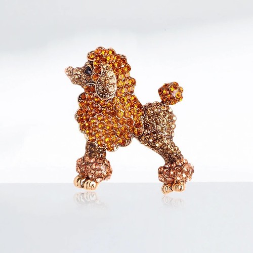 Broches de Estrás Brillante Caniche Perro Mujer Animal Fiesta Informal Broche Alfileres - Imagen 3 de 7