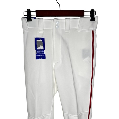 Mizuno Baseball White Poly Elastic Bottom Full Length Youth XL YL 28 -30 - Picture 2 of 7